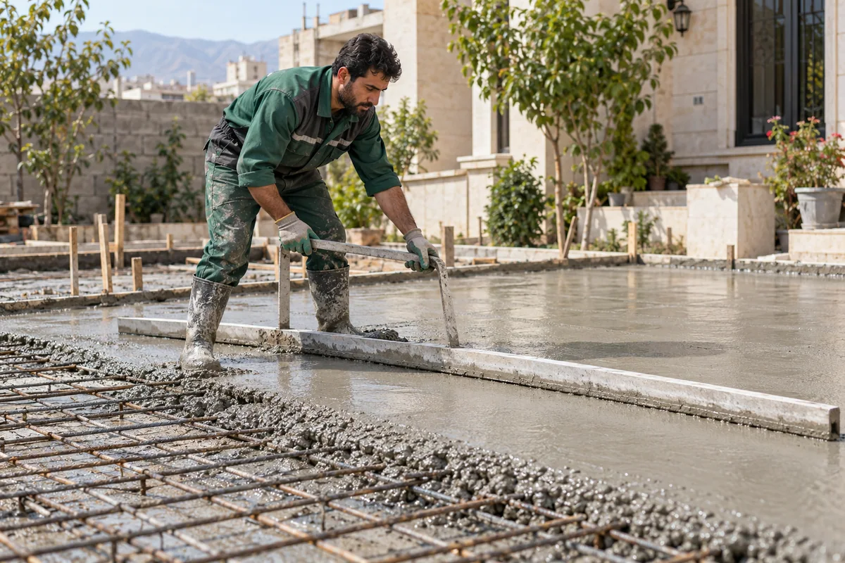 زیرسازی و بتن ریزی