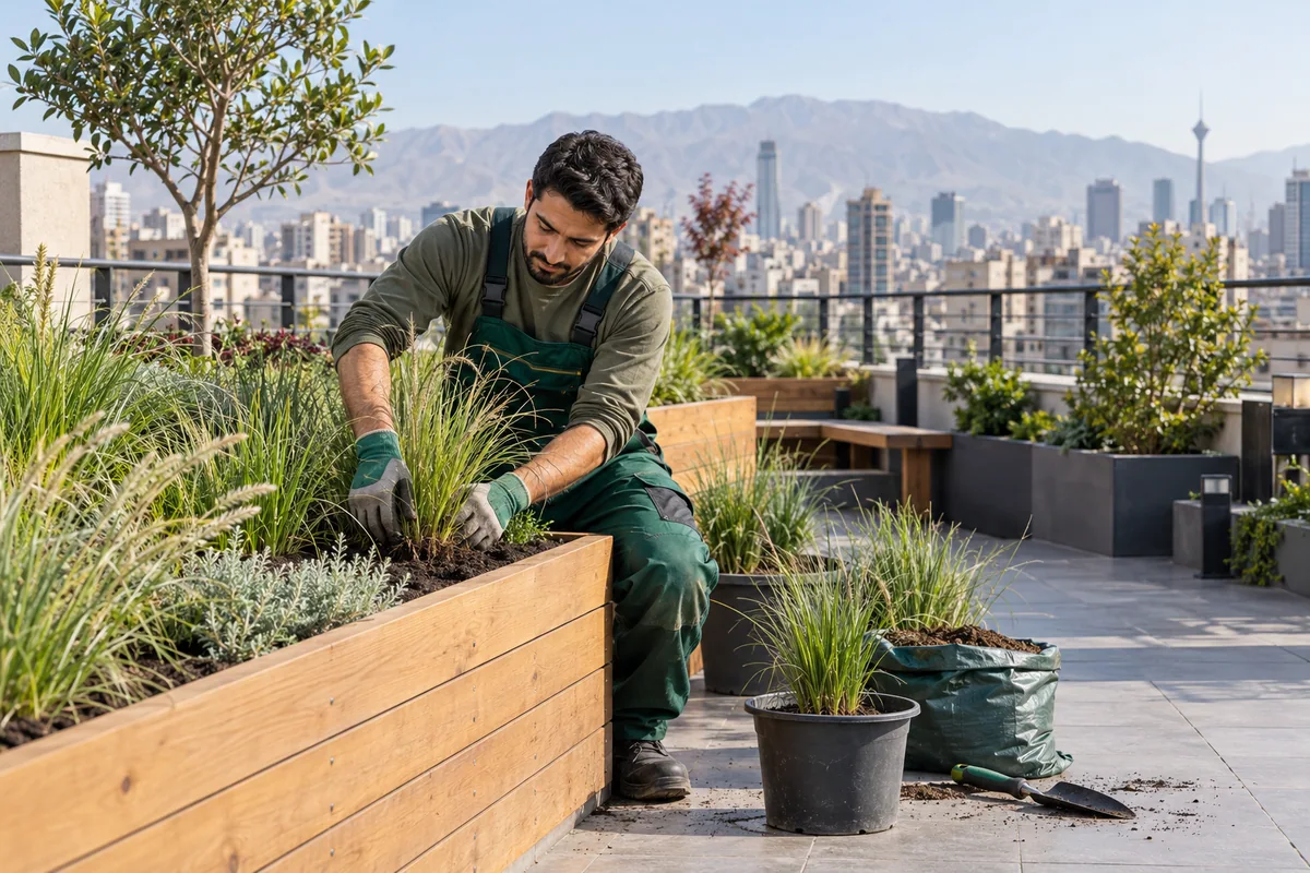 اجرای روف گاردن